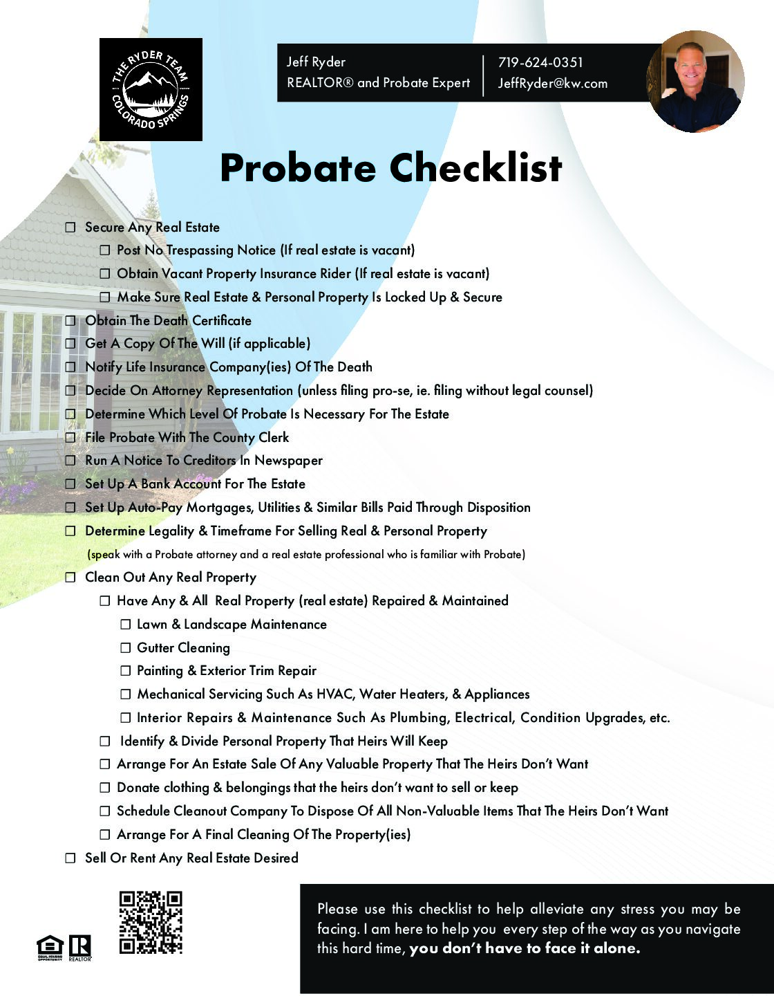 Probate Checklist Ryder